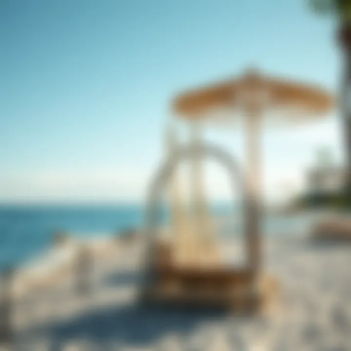 A close-up of the unique cultural elements and art installations found along the beach
