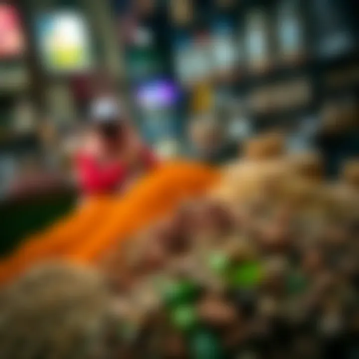 A close-up of exotic spices, highlighting their richness and variety