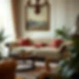 Elegant vintage sofa showcased in a stylish living room setting