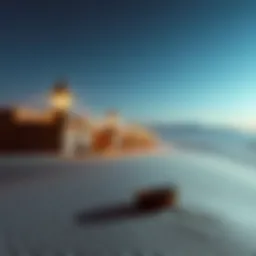 Desert landscape during a festive holiday