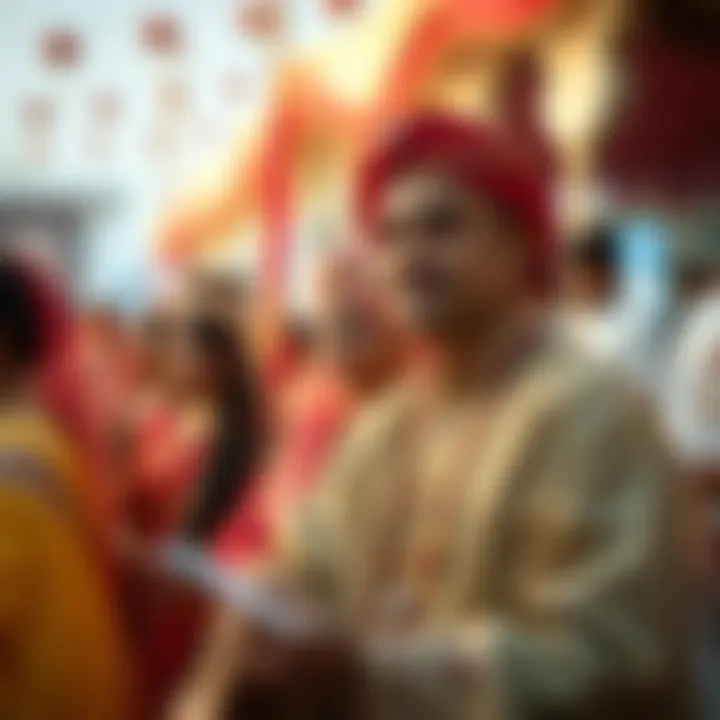 Cultural celebration with traditional attire