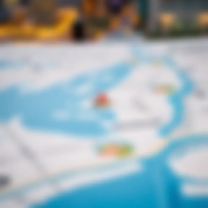 Map highlighting key locations in Jumeirah for real estate investment