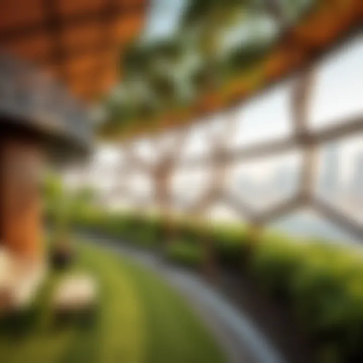Sustainable design elements within Khalifa A Track Garden