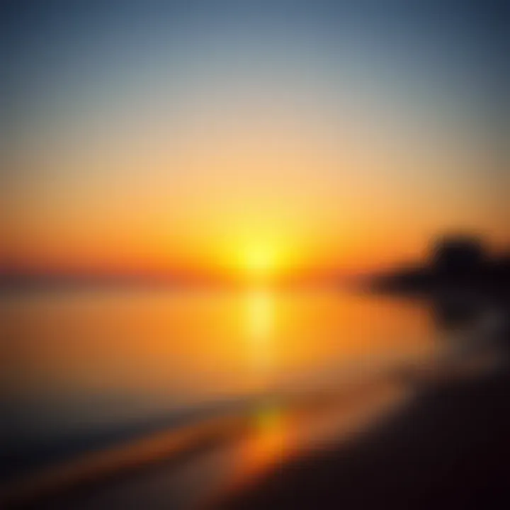The stunning sunset over Kite Beach reflecting on the water
