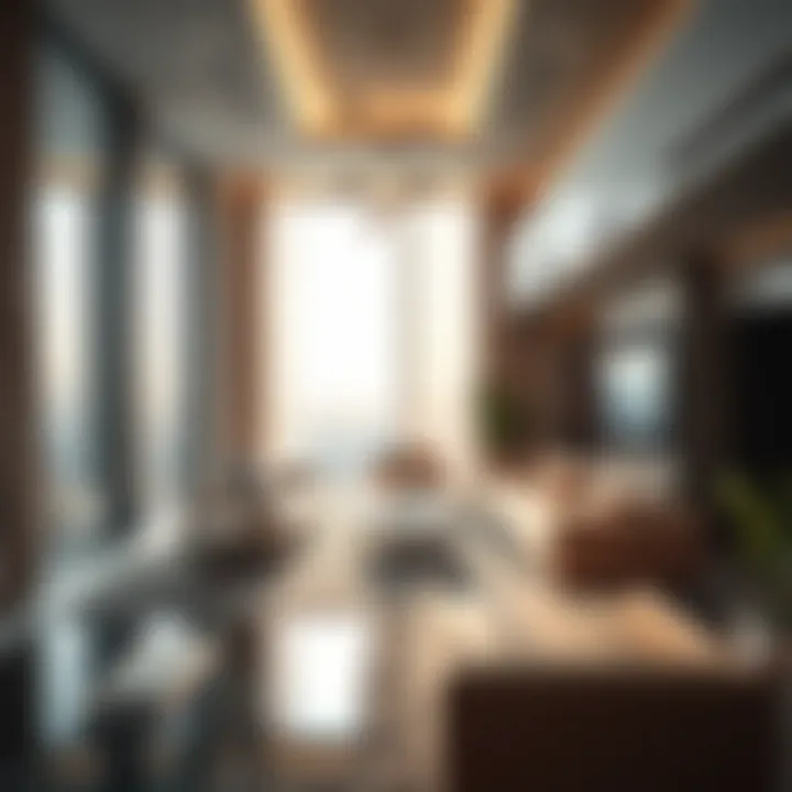 Luxury apartment interiors reflecting modern design
