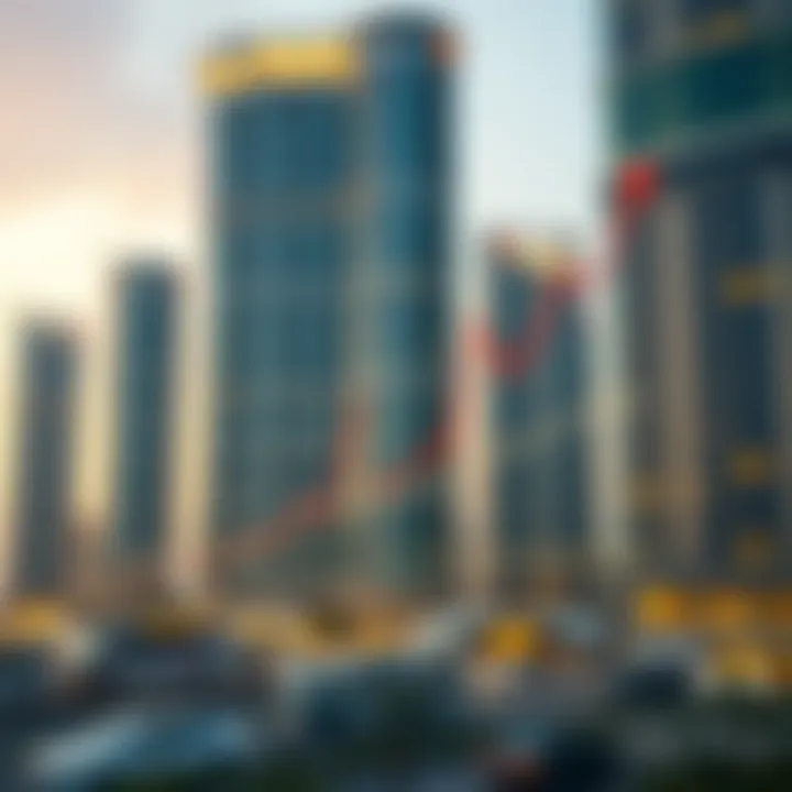 Graph illustrating real estate market trends in Dubai