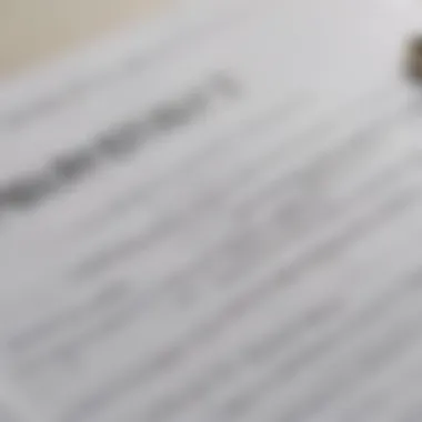 Close-up of a legal document with a title deed