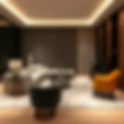 Modern furniture in a stylish Dubai apartment