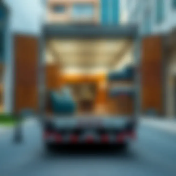 A well-organized moving truck ready for transport