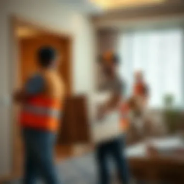 Expert Movers in Action Professional movers handling furniture with care