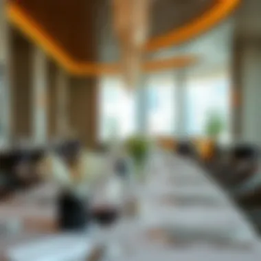 An elegant table setting at Nobu Rak featuring exquisite dining arrangements