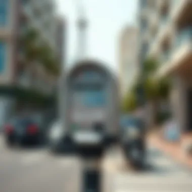 Dubai Parking Meter Example Parking meter in a Dubai street