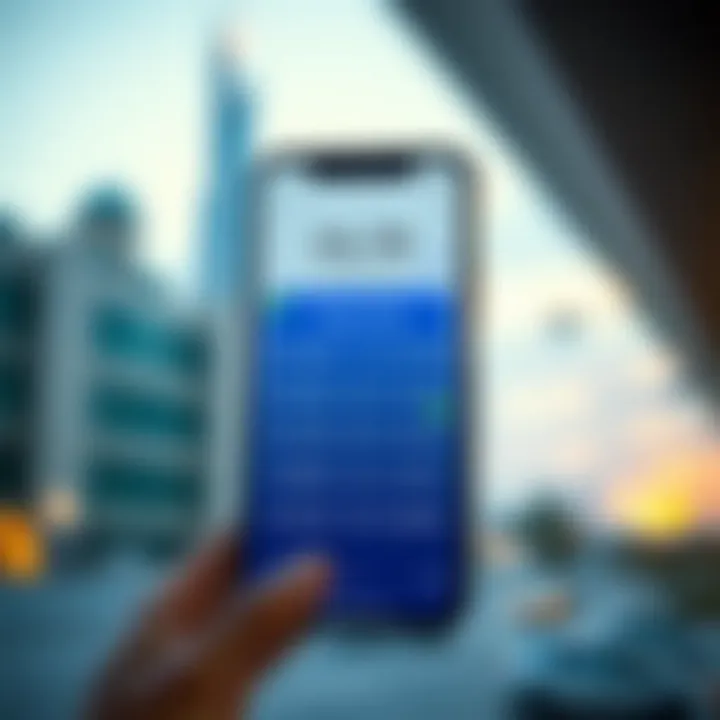 Digital app displaying prayer times on a smartphone
