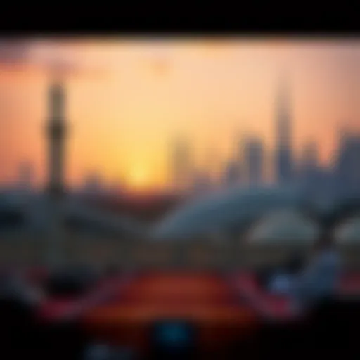 Sunrise over Dubai skyline