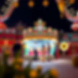 Colorful cultural display at Global Village