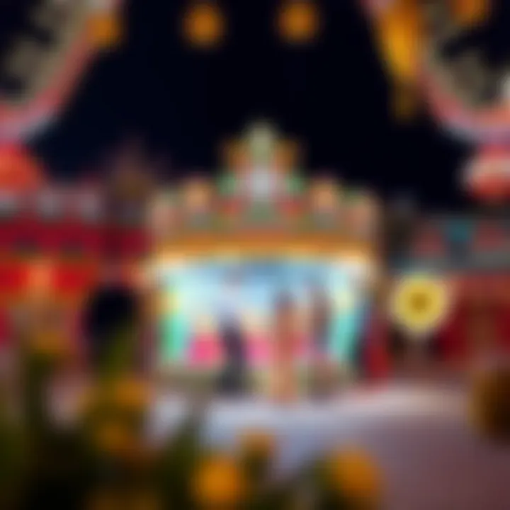 Colorful cultural display at Global Village