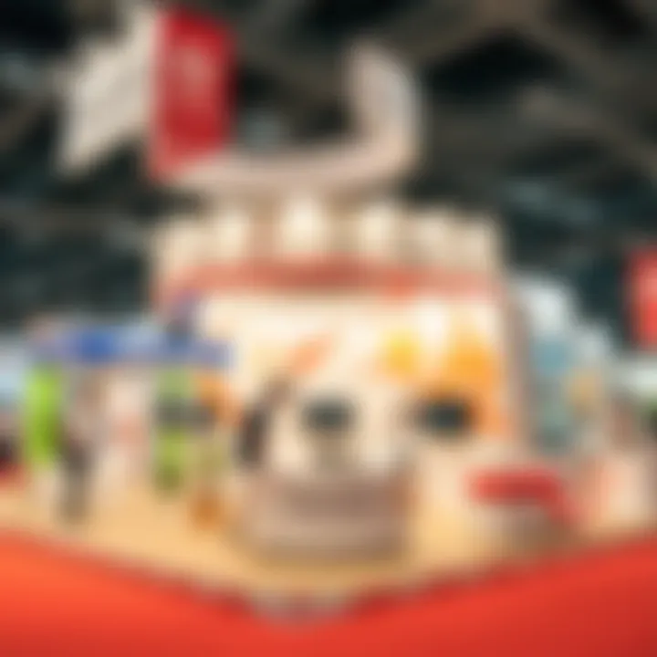 Vibrant exhibition booth setup