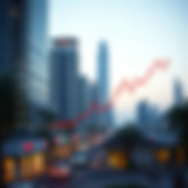 Graph depicting rental price trends in International City