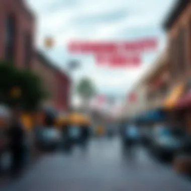 Vibrant community atmosphere in Ruby Plaza