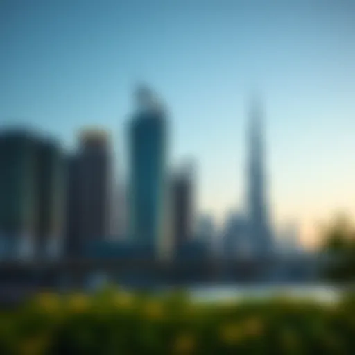 Scenic view of Dubai skyline showcasing modern architecture