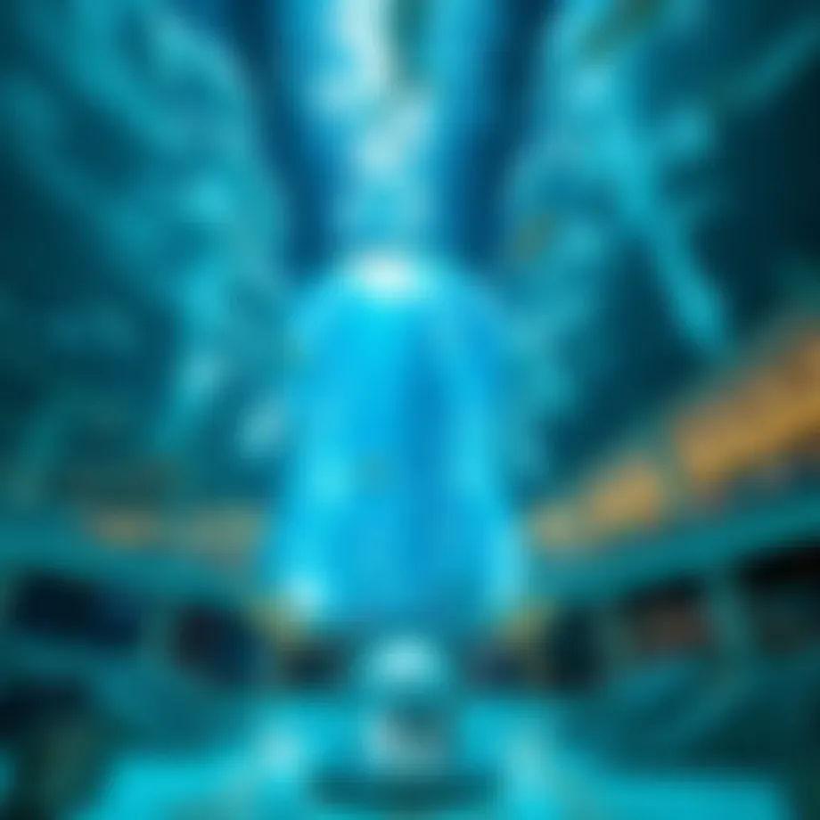 Spectacular view of the main aquarium tank