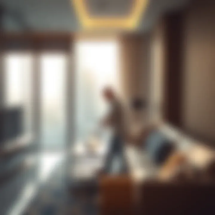 Efficient cleaning service in a high-rise apartment