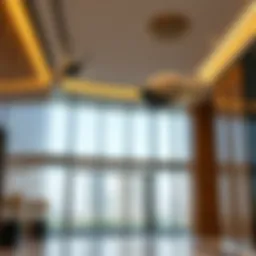 Modern security system installation in a luxury building