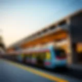 Overview of Dubai Metro Station