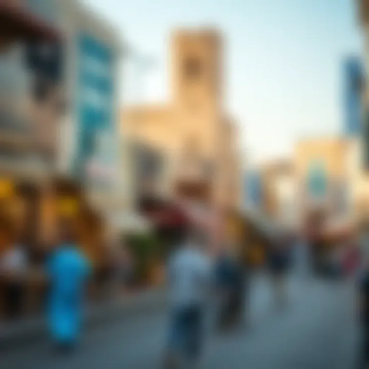 Vibrant street scene in النهده illustrating local culture and lifestyle