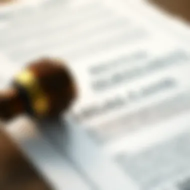 A close-up of legal documents related to rental agreements