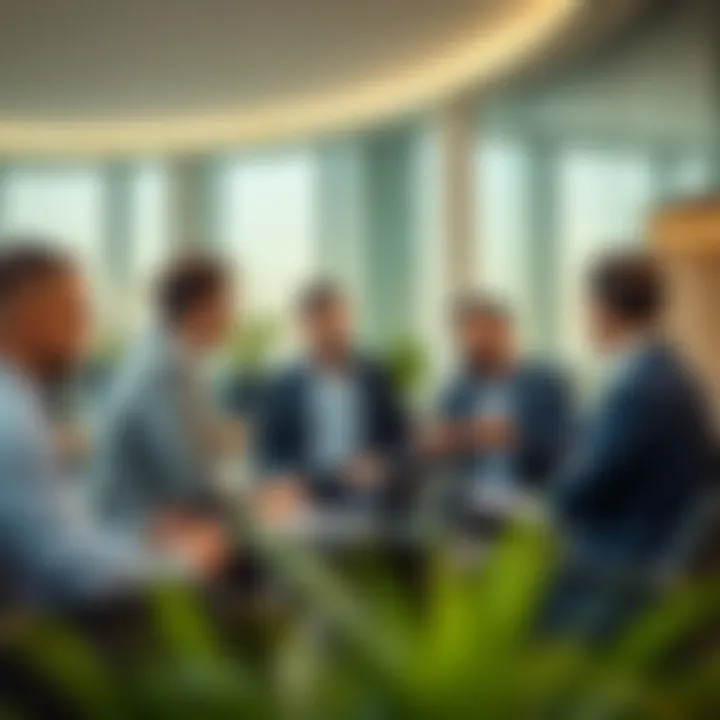 Real estate professionals discussing contract implications