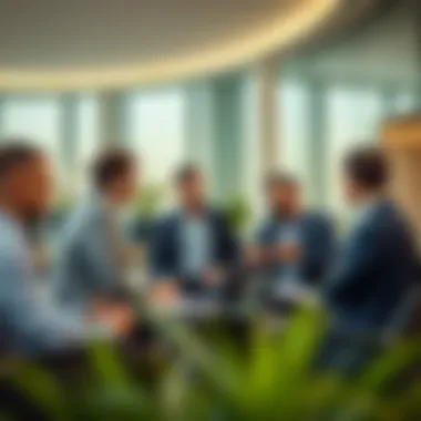 Discussion Among Real Estate Professionals Real estate professionals discussing contract implications