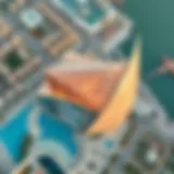 Stunning aerial view of Wasl Crystal showcasing its unique architectural form